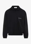 Essentials Logo Embroidered Half-zip Sweatshirt