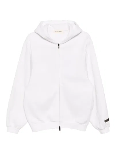 Essentials Logo-embroidered Hoodie In White