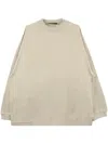 Essentials Logo-embroidered Long-sleeve T-shirt In Neutrals