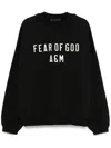 Essentials Mens Jet Black Brand-patch Relaxed-fit Cotton-blend Sweatshirt Xl In Black