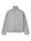 Essentials Logo-embroidered Zip-up Track Jacket In Gray