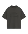 Essentials Logo-flocked Cotton T-shirt In Black