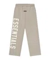 Essentials Mens Heather Stone Classic Fleece Logo-print Cotton-blend Jogging Bottoms Xxs In Multi