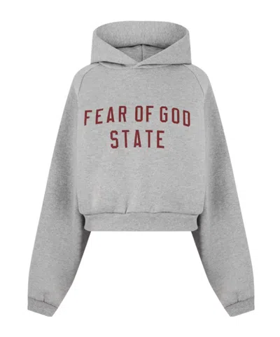 Essentials Logo Hooded Sweatshirt In Gray