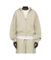 Essentials Taupe Classic Fit Fleece Zip-up Hoodie In Neutral