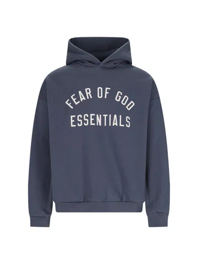 Essentials Logo Hoodie In Blue