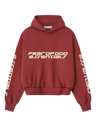 Essentials Logo Hoodie In Red