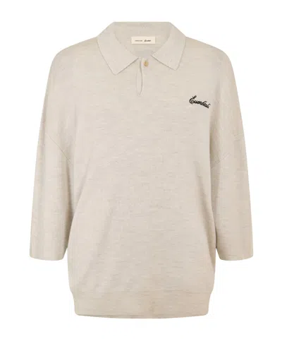 Essentials Logo Knit Short-sleeve Polo Shirt In Brown