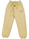 Essentials Logo-printed Tie-dye Track Pants In Yellow