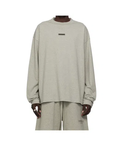 Essentials Logo Long-sleeve T-shirt In Gray