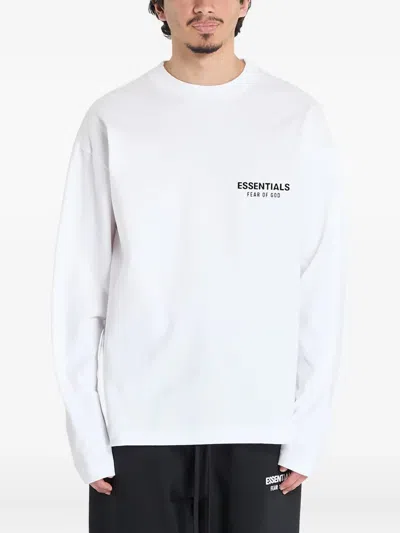 Essentials Logo Long-sleeve T-shirt In White
