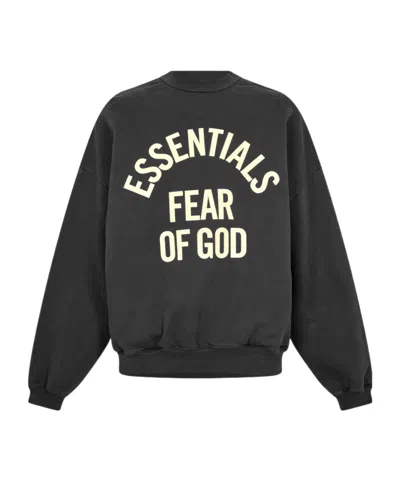 Essentials Logo Long-sleeve Sweatshirt In Black