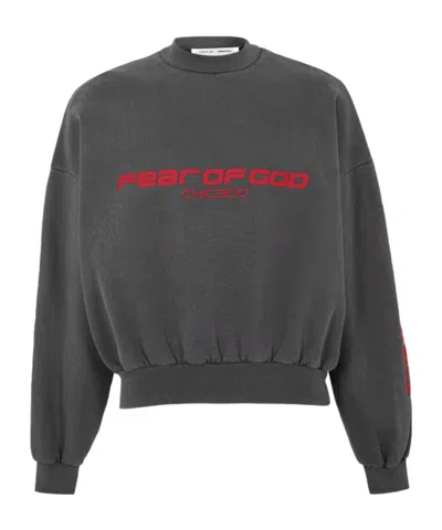 Essentials Logo Long-sleeve Sweatshirt In Black