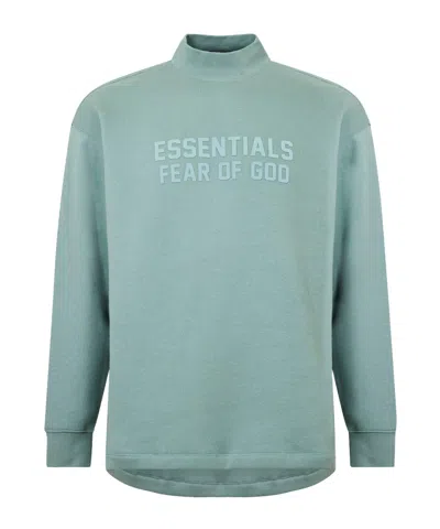 Essentials Logo Long-sleeve Sweatshirt In Green