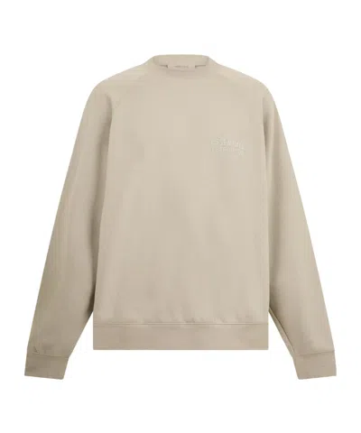 Essentials Logo Long-sleeve Sweatshirt In Brown