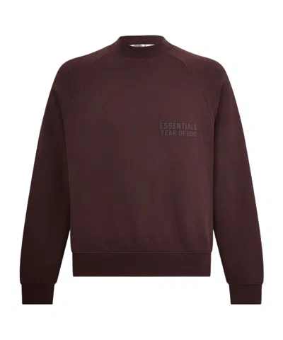 Essentials Logo Long-sleeve Sweatshirt In Brown