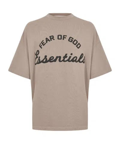Essentials Logo Loose T-shirt In Brown