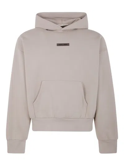 Essentials Logo-motif Hoodie In Gray