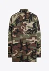 Essentials Camouflage Recycled Nylon Blend Shirt In Green