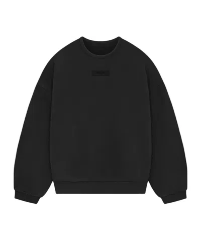 Essentials Logo-patch Cotton-blend Sweatshirt In Black