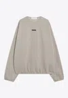 Essentials Logo Patch Crewneck Sweatshirt In Gray