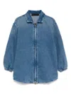 Essentials Logo Patch Denim Jacket In Blue