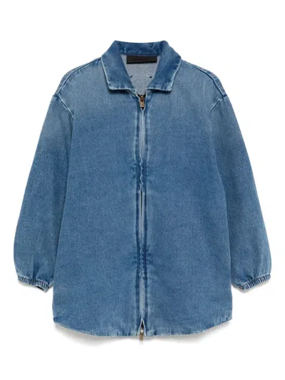 Essentials Kids' Logo Patch Denim Jacket In Blue