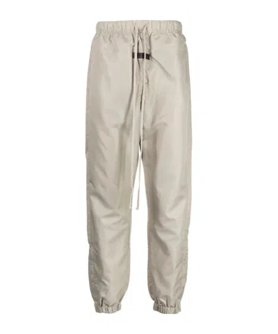 Essentials Logo-patch Drawstring Track Pants In Nude