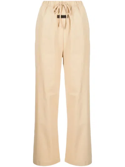 Essentials Logo-patch Drawstring-waistband Trousers In Neutral