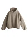 Essentials Logo-patch Hoodie In Gray