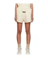 Essentials Dock Straight-leg Logo-appliquéd Cotton-blend Drawstring Shorts In White