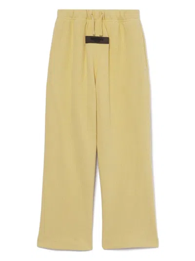 Essentials Kids' Logo-patch Straight-leg Trousers In Desert Sand