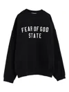 Essentials Mens Jet Black Brand-patch Relaxed-fit Cotton-blend Sweatshirt Xl In Black