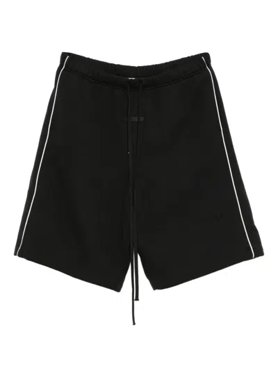 Essentials Logo-patched Shorts In Black
