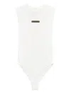 Essentials Logo-plaque Bodysuit In White