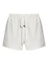 Essentials Logo-plaque Drawstring Shorts In Animal Print