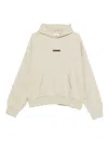 Essentials Beige Classic Fit Fleece Hoodie In Neutral