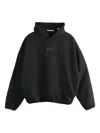 Essentials Logo-plaque Hoodie In Black
