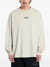 Essentials Taupe Classic Fit Long Sleeve T-shirt In Gray