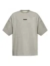 Essentials Logo-plaque Short-sleeve T-shirt In Gray
