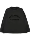 Essentials Logo-print Cotton Sweatshirt In Black