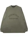 Essentials Logo-print Cotton Sweatshirt In Green