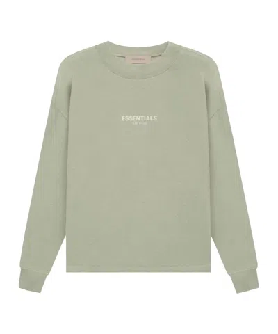 Essentials Logo-print Crew-neck Jumper In Nude