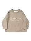Essentials Logo-print Crew-neck T-shirt In Neutral
