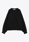 Essentials Logo Print Crewneck Sweatshirt In Black