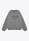 Essentials Grey Crewneck Sweatshirt With Logo In Gray