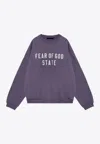 Essentials Lavender Coloured Sweatshirt With Embroidered Logo In Lavender