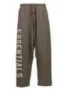 Essentials Logo-print Drawstring Track Pants In Brown