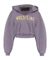 Essentials Logo-print Hoodie In Purple