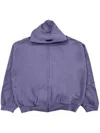 Essentials Logo-print Hoodie In 紫色